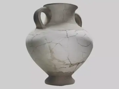 Cracked Antique Vase Model Low-poly 3D model