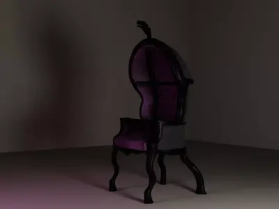 Gothic chair  3D model purchase
