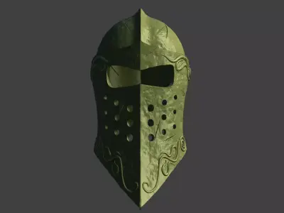 Warrior Medieval Helmet 3D print model