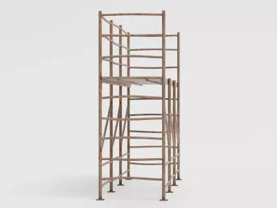 -Old Scaffolding V7- 3D model