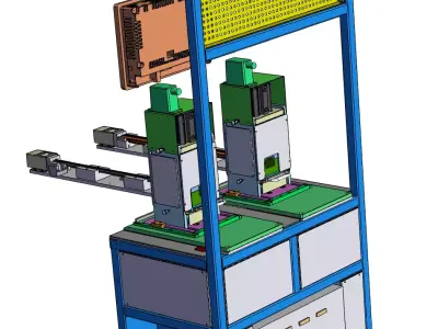 A20 guide groove double station rack 3D model