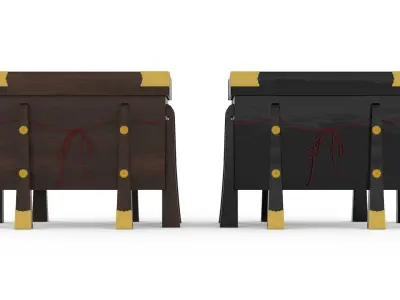 Medieval Samurai Armor Chest Low-poly 3D model