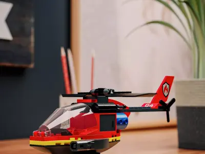 Rescue Helicopter Toy Low Poly 3D Model Low-poly 3D model