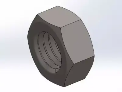 Porca sextavada M8 Hex nut M8 Free 3D model