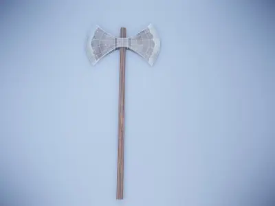 Double Ax Low-poly 3D model