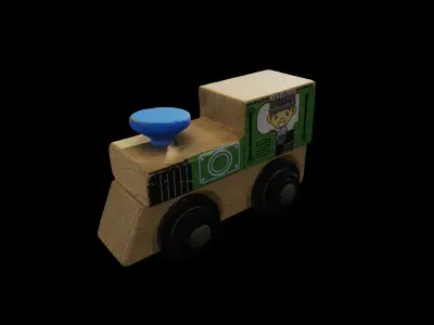 Anydrafts Toy train 01 Low-poly 3D model