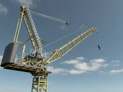 Construction Site Crane 3D model