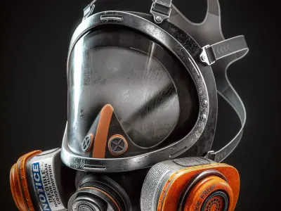 How To Texture a Gas Mask in Substance Painter Texture