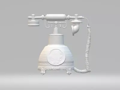 Classic and fantasy desk phone 3D print model