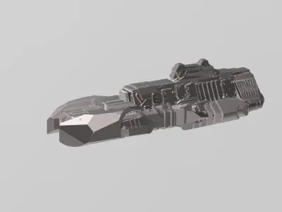 FLEET CORE - SG3 FED UNION MONITOR  with DECK WEAPONS 3D print model