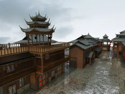 Ancient Commerce Street 4 3D model