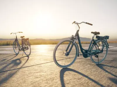 Woman bicycle 3D model