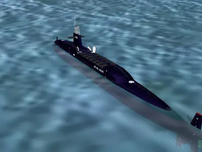 Ben Franklin Class USS Will Rogers SSBN-659 3D model
