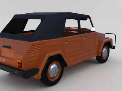 VW Type 181 w interior top up 3D model