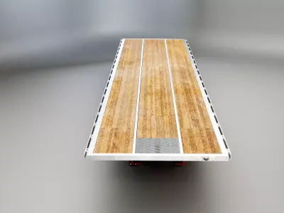 Flatbed Semi-Truck Trailer 3D model