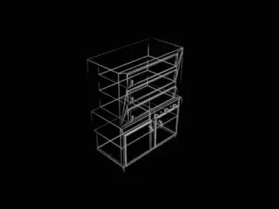 INDUSTRIAL KITCHEN PIZZA OWEN 3D model