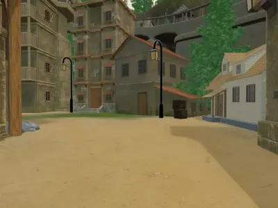 Crater Village 3D model