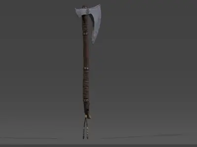 Ancient Crescent axe Low-poly 3D model