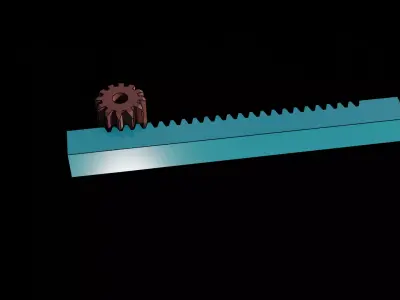 Animated Gears 7 3D model