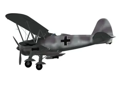 Fiat CR42 Falco Luftwaffe type 3D model