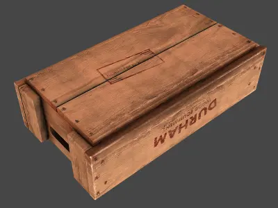 Old Crate Low-poly 3D model order