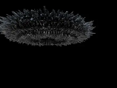 UFO in spike style in Blender 3d Free low-poly 3D model