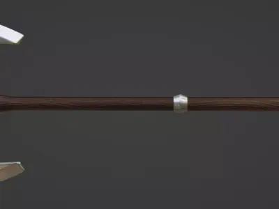 Battle axe 3D model 2