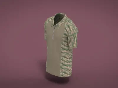 Military Outfit - T-shirt Low-poly 3D model 60