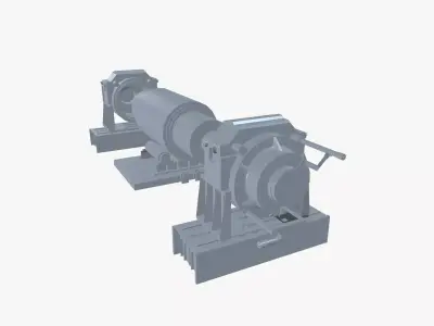 Fixed skid machine Low-poly 3D model
