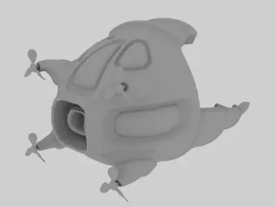 Submarine Free low-poly 3D model