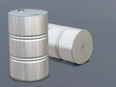 Metal Barrel Free low-poly 3D model purchase