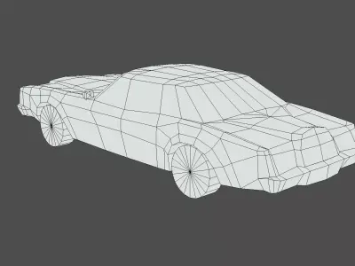Classic 1970s American Coupe Car 3D model