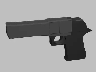 black pistol 3D model