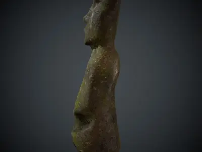 Idol model moai statue Free low-poly 3D model