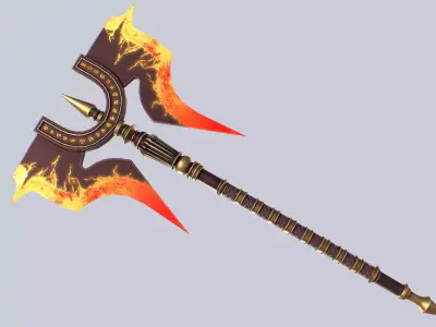 Ember axe Low-poly 3D model