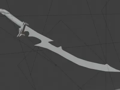 Avonthian Sword Low-poly 3D model