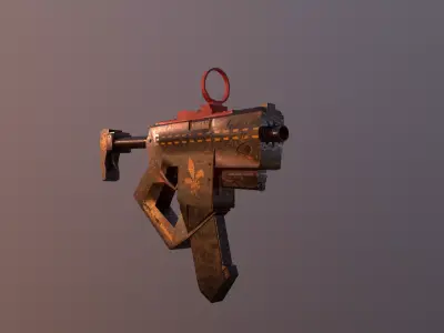 Royal guard rifle Low-poly 3D model