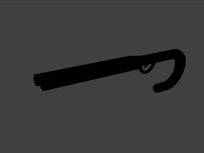 Candy Cane Gun Low-poly 3D model