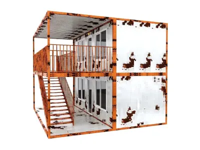 CONTAINER 02 - RUSTY Low-poly 3D model