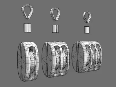 Ship pulley 3D model