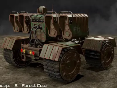 UGV Concept-3-Rusty 3D Model Pack