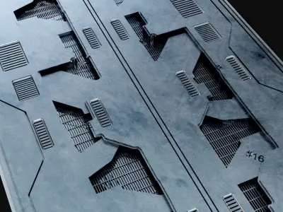 Sci fi Panel Floor 3D model