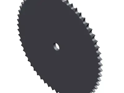 Roda Dentada Plana para Corrente ANSI 40 Modelo Cad  Low-poly 3D model