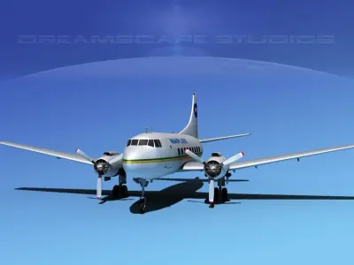 Martin 202 Naples Airlines 3D model