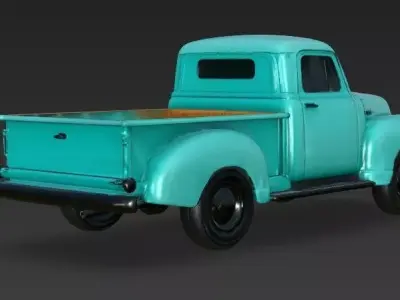 Retro Vintage Pickup Truck Vehicle 3d model Low-poly 3D model