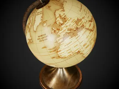 Globe 3D Model antique 3D model