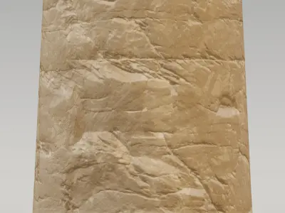 Egyptian palmiform column Low-poly 3D model