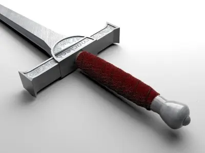 Highlander sword Low-poly 3D model