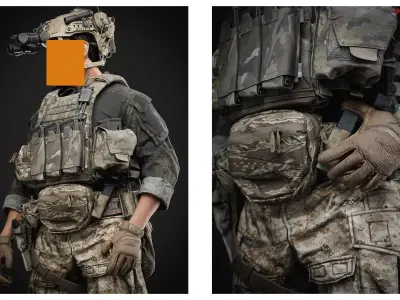 MECHANIX FASTFIT GLOVES Low-poly 3D model