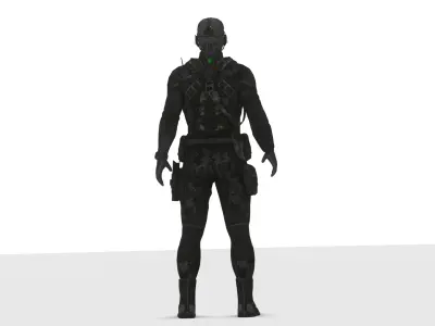 Sam Fisher Stealth Suit 3D Model Splinter Cell Low-poly 3D model